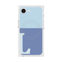 プレミアムスクエアケース with MagSafe［ オリジナル - initial two tone - L blue ］