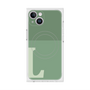 プレミアムスクエアケース with MagSafe［ オリジナル - initial two tone - L green ］