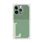 プレミアムスクエアケース with MagSafe［ オリジナル - initial two tone - L green ］