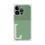 プレミアムスクエアケース with MagSafe［ オリジナル - initial two tone - L green ］