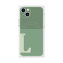 プレミアムスクエアケース with MagSafe［ オリジナル - initial two tone - L green ］