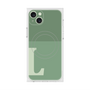 プレミアムスクエアケース with MagSafe［ オリジナル - initial two tone - L green ］