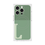プレミアムスクエアケース with MagSafe［ オリジナル - initial two tone - L green ］
