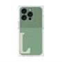 プレミアムスクエアケース with MagSafe［ オリジナル - initial two tone - L green ］