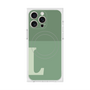 プレミアムスクエアケース with MagSafe［ オリジナル - initial two tone - L green ］