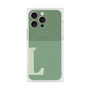 プレミアムスクエアケース with MagSafe［ オリジナル - initial two tone - L green ］