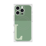 プレミアムスクエアケース with MagSafe［ オリジナル - initial two tone - L green ］