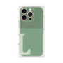 プレミアムスクエアケース with MagSafe［ オリジナル - initial two tone - L green ］