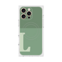 プレミアムスクエアケース with MagSafe［ オリジナル - initial two tone - L green ］
