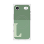 プレミアムスクエアケース with MagSafe［ オリジナル - initial two tone - L green ］
