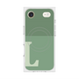 プレミアムスクエアケース with MagSafe［ オリジナル - initial two tone - L green ］