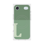 プレミアムスクエアケース with MagSafe［ オリジナル - initial two tone - L green ］