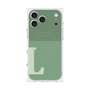 プレミアムスクエアケース with MagSafe［ オリジナル - initial two tone - L green ］