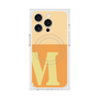プレミアムスクエアケース with MagSafe［ オリジナル - initial two tone - M orange ］
