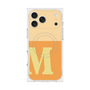 プレミアムスクエアケース with MagSafe［ オリジナル - initial two tone - M orange ］
