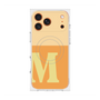 プレミアムスクエアケース with MagSafe［ オリジナル - initial two tone - M orange ］