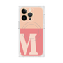 プレミアムスクエアケース with MagSafe［ オリジナル - initial two tone - M pink ］