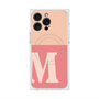 プレミアムスクエアケース with MagSafe［ オリジナル - initial two tone - M pink ］
