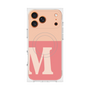 プレミアムスクエアケース with MagSafe［ オリジナル - initial two tone - M pink ］