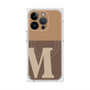 プレミアムスクエアケース with MagSafe［ オリジナル - initial two tone - M brown ］