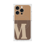 プレミアムスクエアケース with MagSafe［ オリジナル - initial two tone - M brown ］