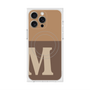 プレミアムスクエアケース with MagSafe［ オリジナル - initial two tone - M brown ］