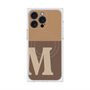 プレミアムスクエアケース with MagSafe［ オリジナル - initial two tone - M brown ］