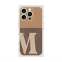 プレミアムスクエアケース with MagSafe［ オリジナル - initial two tone - M brown ］