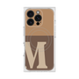 プレミアムスクエアケース with MagSafe［ オリジナル - initial two tone - M brown ］