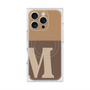 プレミアムスクエアケース with MagSafe［ オリジナル - initial two tone - M brown ］