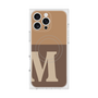 プレミアムスクエアケース with MagSafe［ オリジナル - initial two tone - M brown ］