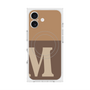 プレミアムスクエアケース with MagSafe［ オリジナル - initial two tone - M brown ］