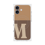 プレミアムスクエアケース with MagSafe［ オリジナル - initial two tone - M brown ］