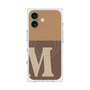 プレミアムスクエアケース with MagSafe［ オリジナル - initial two tone - M brown ］