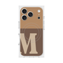 プレミアムスクエアケース with MagSafe［ オリジナル - initial two tone - M brown ］