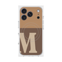 プレミアムスクエアケース with MagSafe［ オリジナル - initial two tone - M brown ］