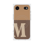 プレミアムスクエアケース with MagSafe［ オリジナル - initial two tone - M brown ］