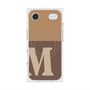 プレミアムスクエアケース with MagSafe［ オリジナル - initial two tone - M brown ］