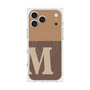 プレミアムスクエアケース with MagSafe［ オリジナル - initial two tone - M brown ］