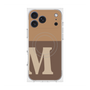 プレミアムスクエアケース with MagSafe［ オリジナル - initial two tone - M brown ］