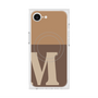 プレミアムスクエアケース with MagSafe［ オリジナル - initial two tone - M brown ］
