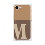 プレミアムスクエアケース with MagSafe［ オリジナル - initial two tone - M brown ］