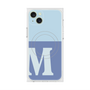 プレミアムスクエアケース with MagSafe［ オリジナル - initial two tone - M blue ］