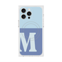 プレミアムスクエアケース with MagSafe［ オリジナル - initial two tone - M blue ］