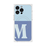 プレミアムスクエアケース with MagSafe［ オリジナル - initial two tone - M blue ］