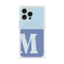 プレミアムスクエアケース with MagSafe［ オリジナル - initial two tone - M blue ］