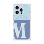 プレミアムスクエアケース with MagSafe［ オリジナル - initial two tone - M blue ］
