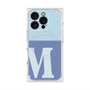 プレミアムスクエアケース with MagSafe［ オリジナル - initial two tone - M blue ］