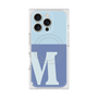プレミアムスクエアケース with MagSafe［ オリジナル - initial two tone - M blue ］