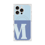 プレミアムスクエアケース with MagSafe［ オリジナル - initial two tone - M blue ］